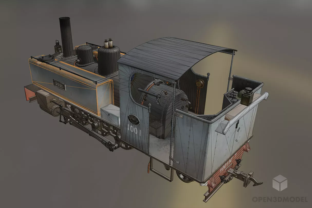 Ww1 Locomotive Free 3d Model - .3ds, .Blend, .Dae, .Fbx, .Ma, Mb ...