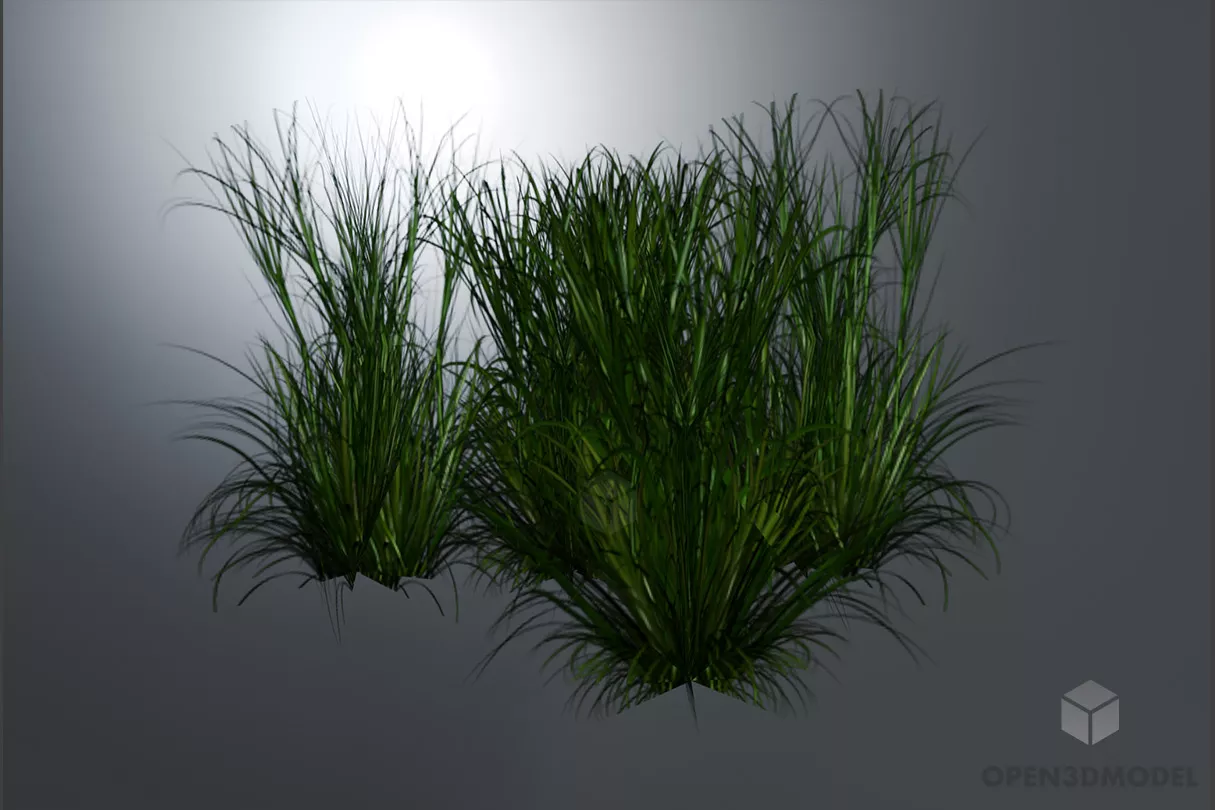 Small Grass Bush Free 3d Model - .3ds, .Blend, .Dae, .Fbx, .Ma, Mb ...