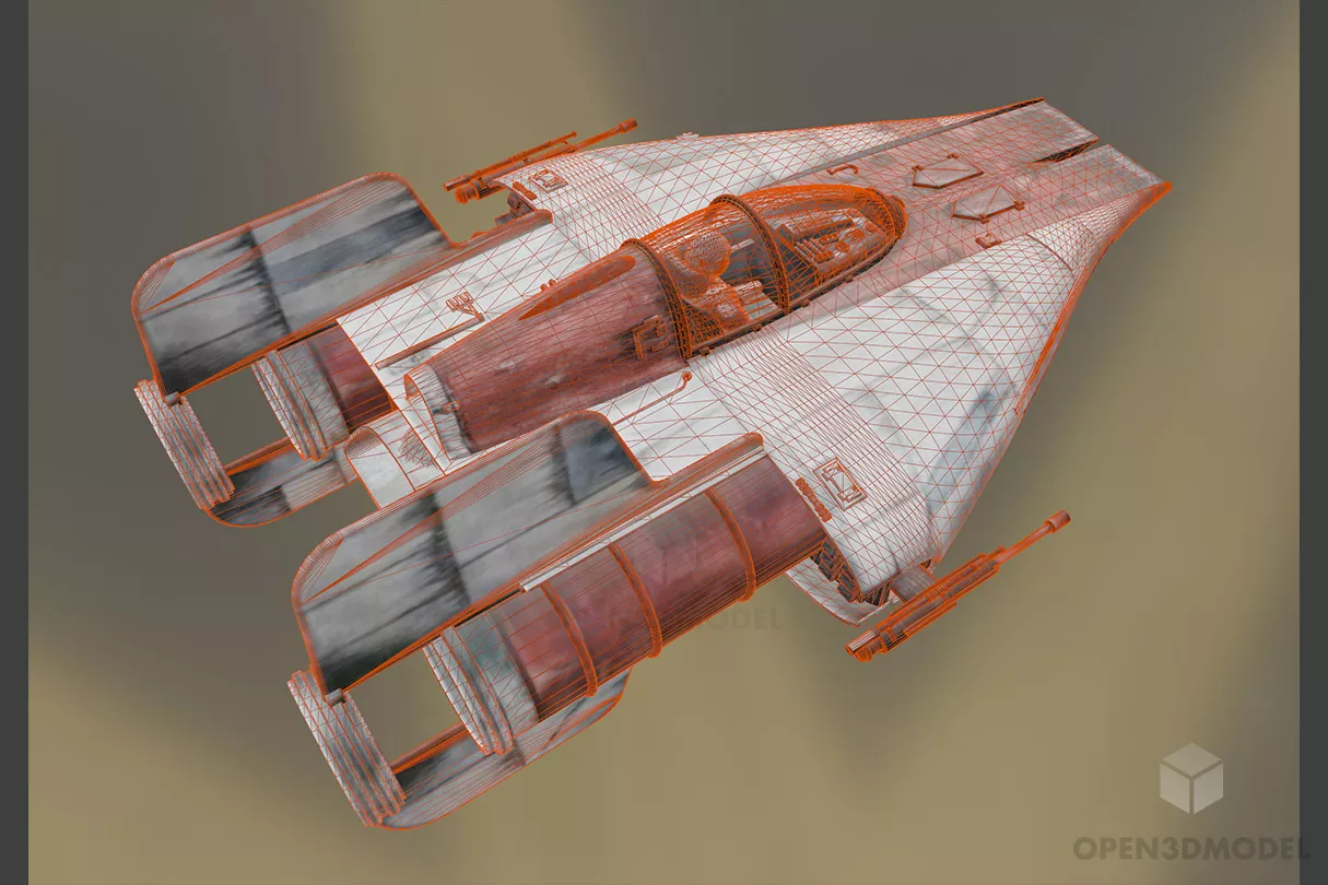 Awing Spacecraft 3d model 2