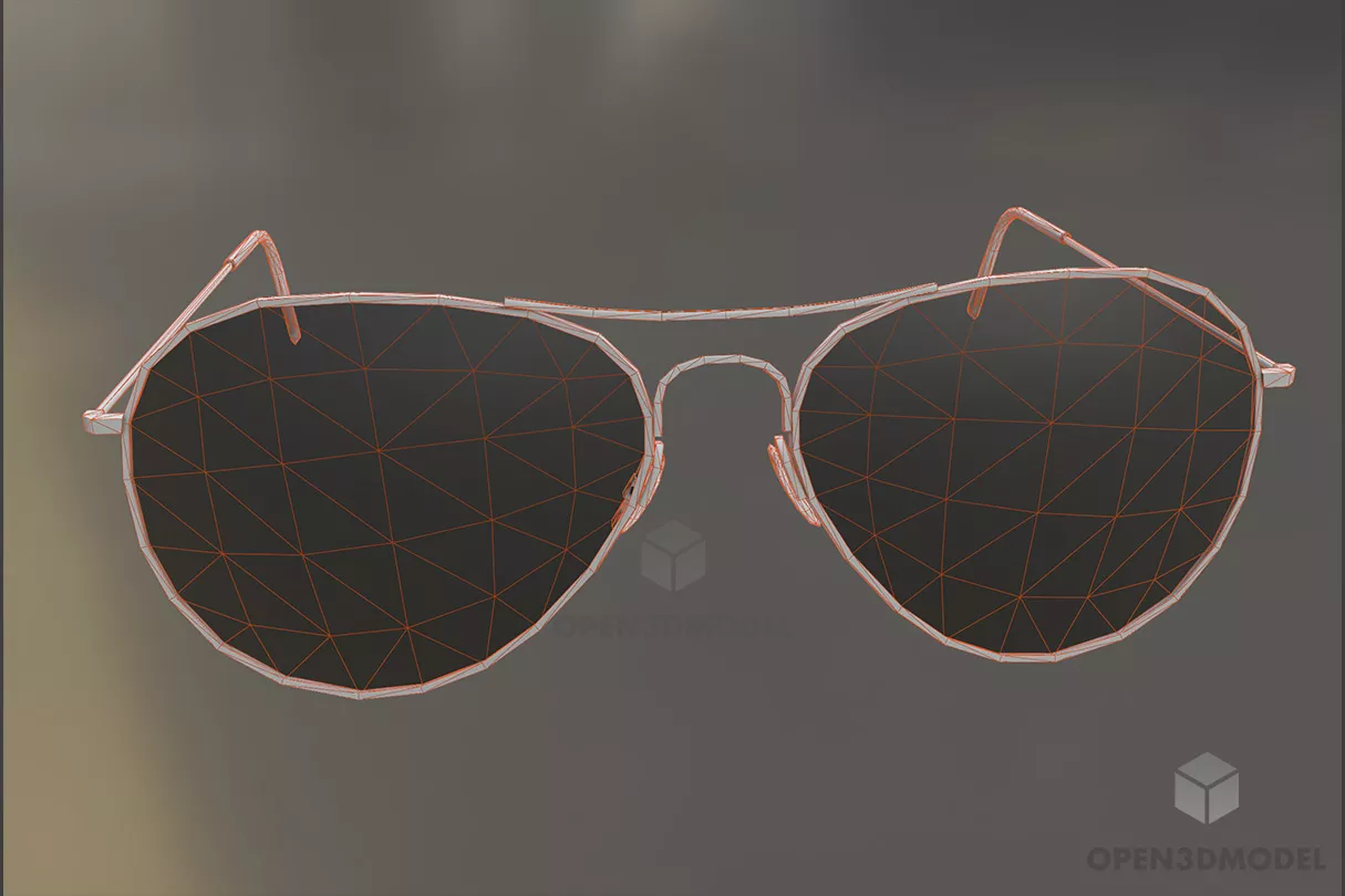 Men Sun Glasses 3d model 2