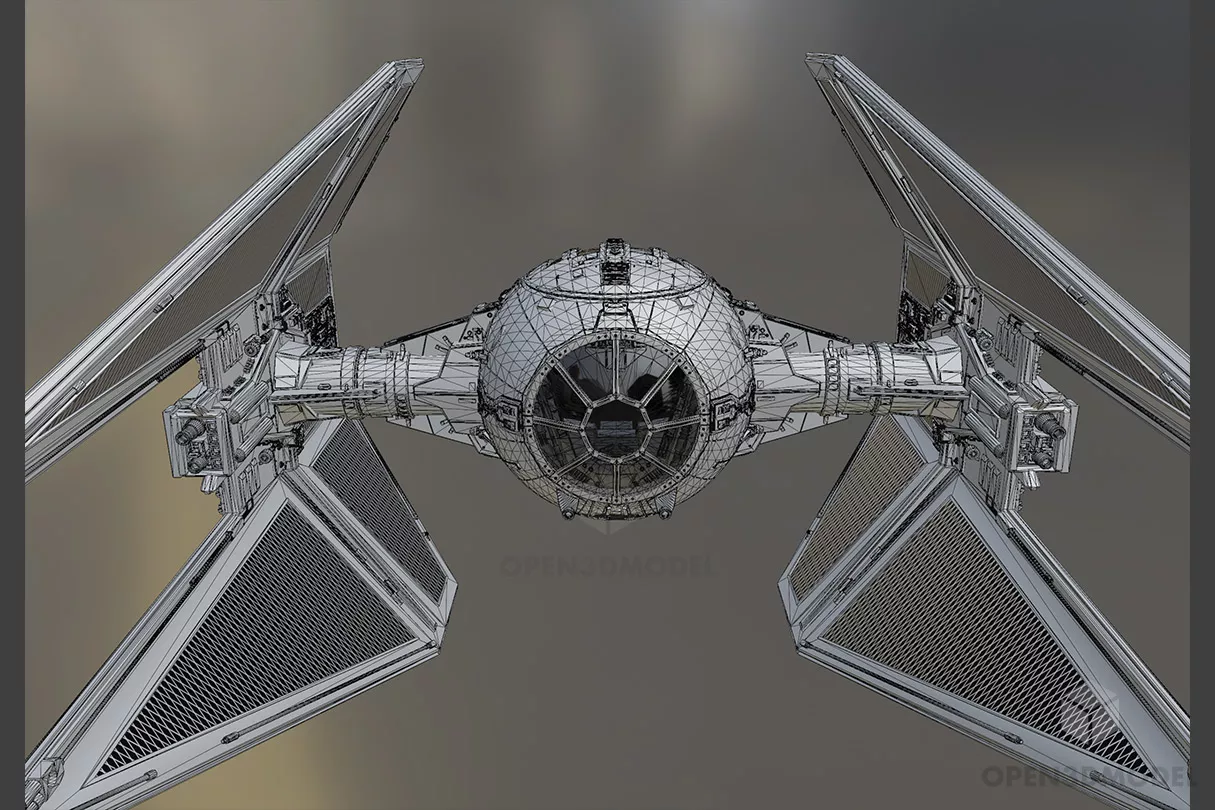 Interceptor Futuristic Spacecraft 3d model 2