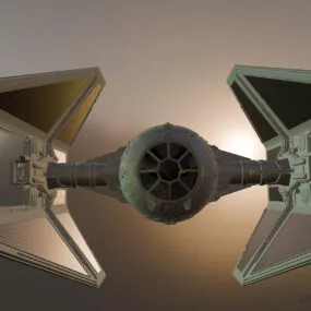 Interceptor Futuristic Spacecraft 3d model