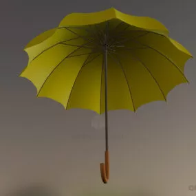 Hongkong Yellow Umbrella 3d model
