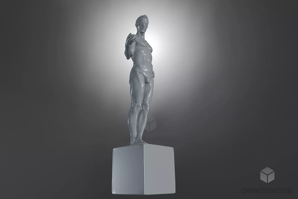 Asian Warrior With Sword 3d model