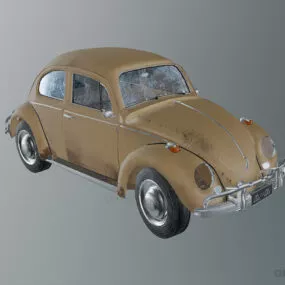 Beetle Fusca Vintage Car 3d model