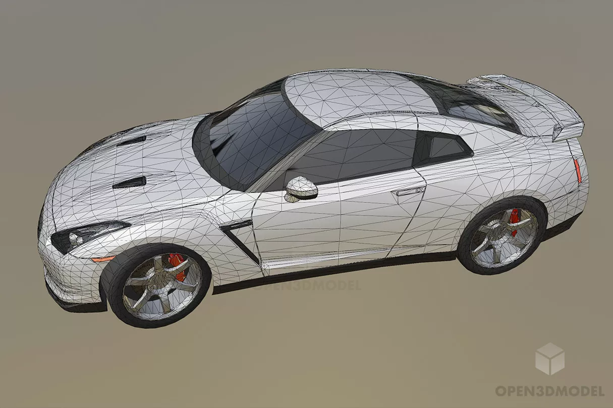 Nissan Gtr Nismo Sports Car 3d model 2