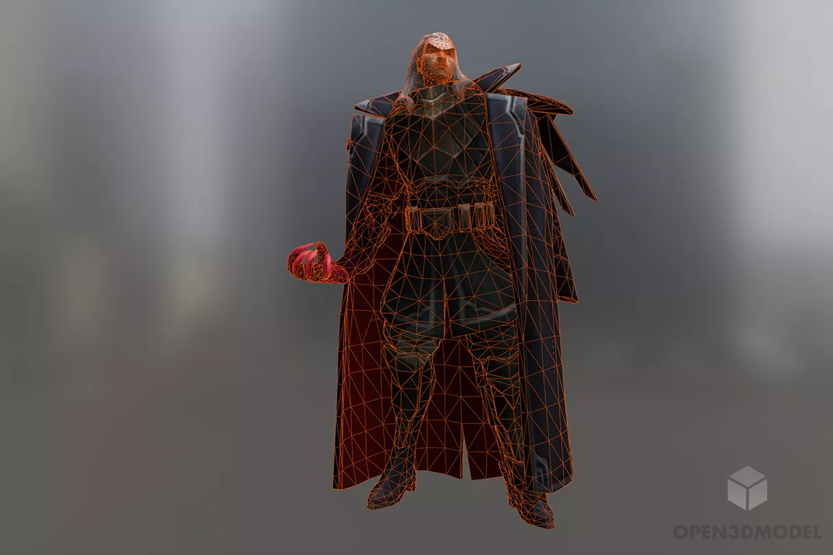 Cartoon Man Character, Warrior Noxian 3d model 2
