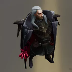 Cartoon Man Character, Warrior Noxian 3d model