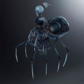 Myth Creature Spider Girl Cartoon Character 3d model