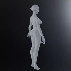 Evil Female Body Base Mesh 3d model
