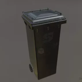 Plastic Garbage Bin 3d model