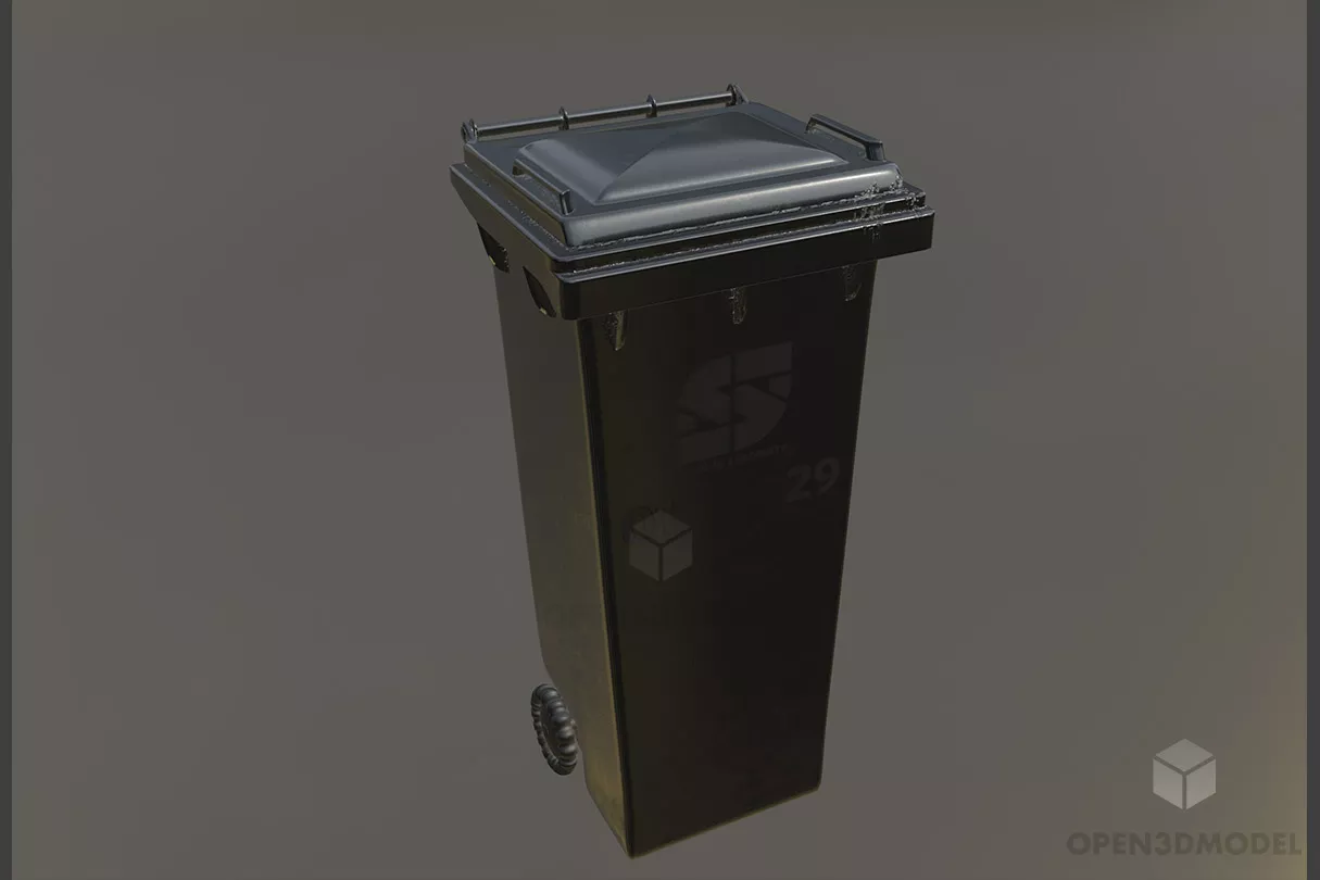 Mesh Bin, Cylinder Trash Bin Free 3d Model - .3ds, .Gsm - Open3dModel