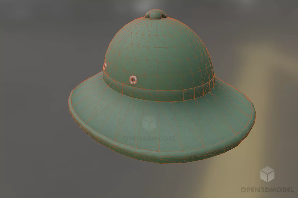 Indochine Military Helmet 3d model 2