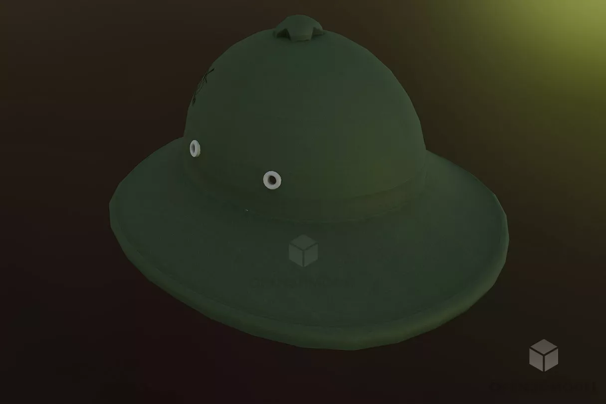 Cowboy Hat Grey Leather 3d model