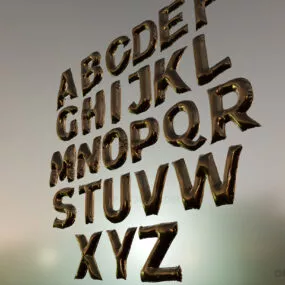 Alphabet Letter Balloons 3d model