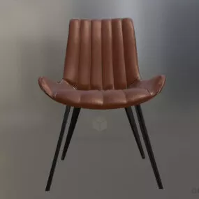Modernism Chair Leather Material 3d model