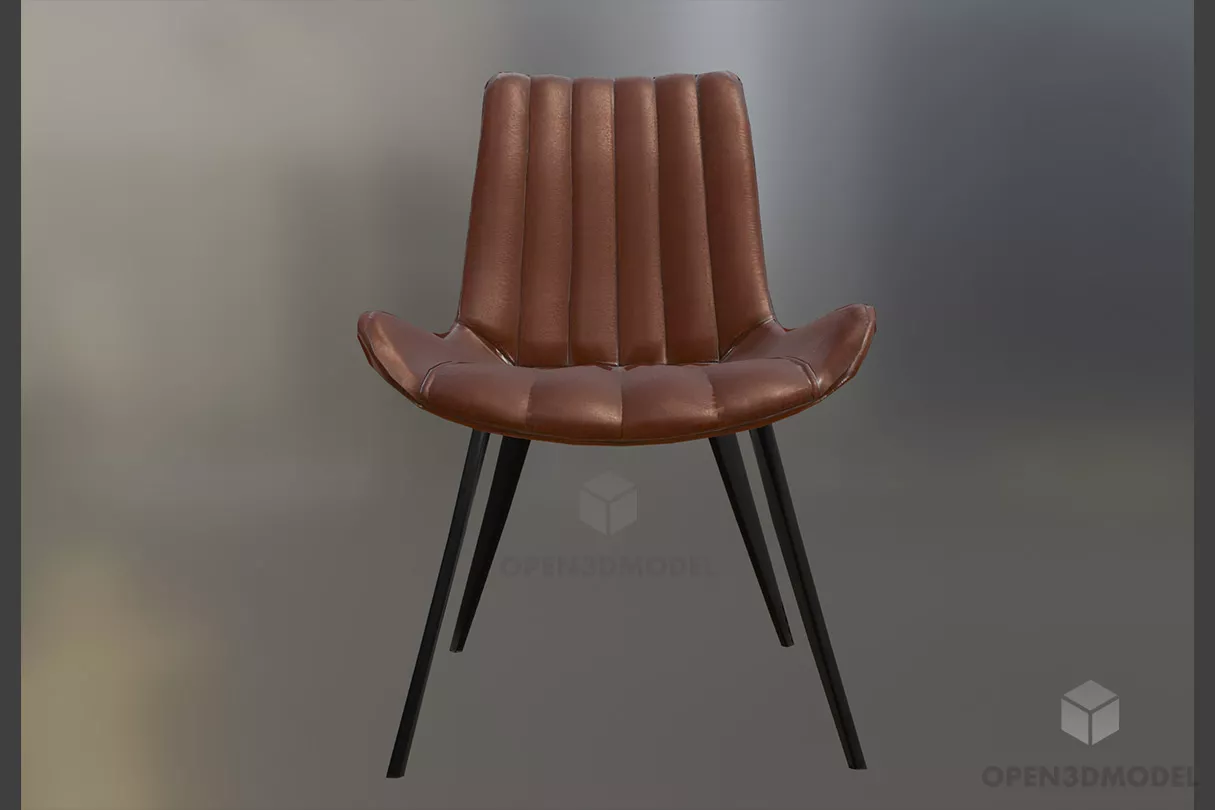 Small Bar Chair With Wheels 3d model