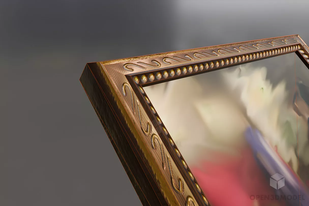 Vintage Picture Frame 3d model 2