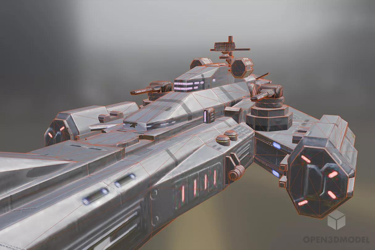 Space Star Futuristic Spacecraft Free 3d Model - .Blend, .C4d, .Dae ...