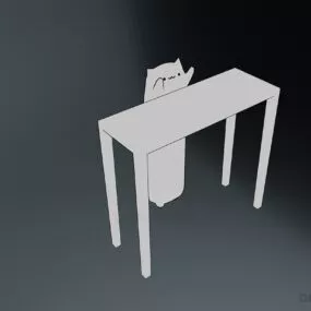 Outline Cat Character 3d model
