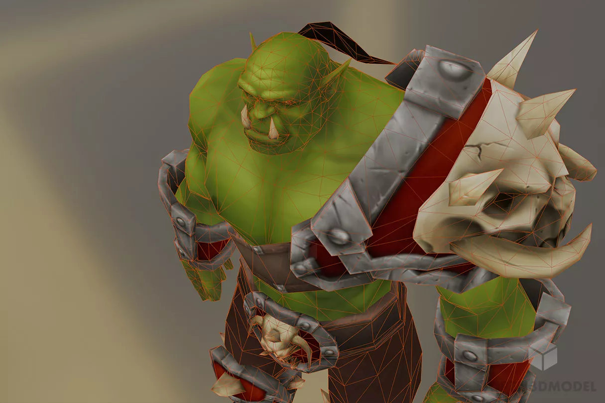 Orc Warrior Character 3d model 2