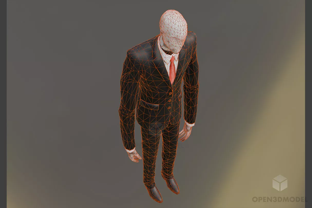 Slender Man Character 3d model 2