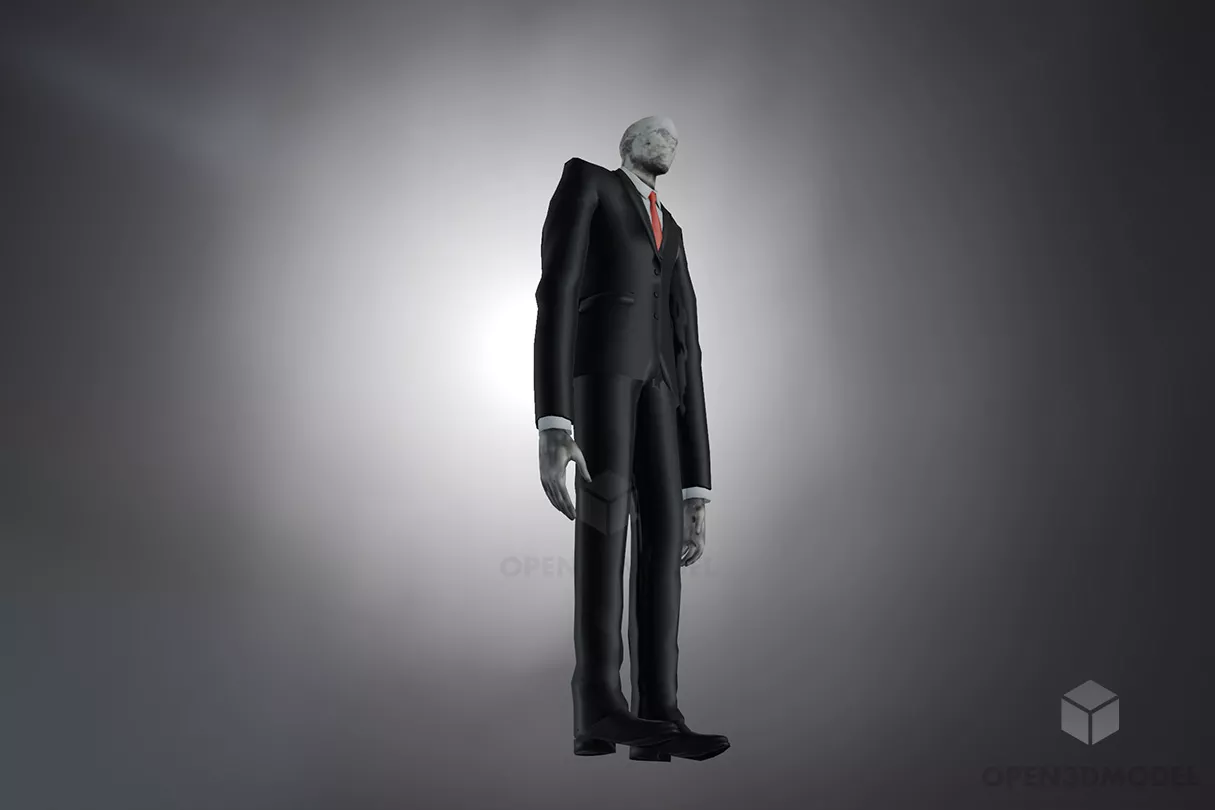 Slender Man Character Free 3d Model - .Blend, .C4d, .Dae, .Fbx, .Max ...