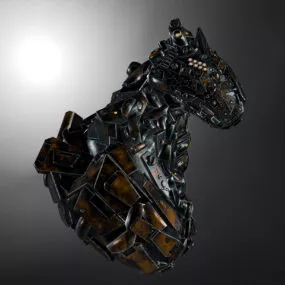 Robot Wolf, Cyber Wolf Character 3d model