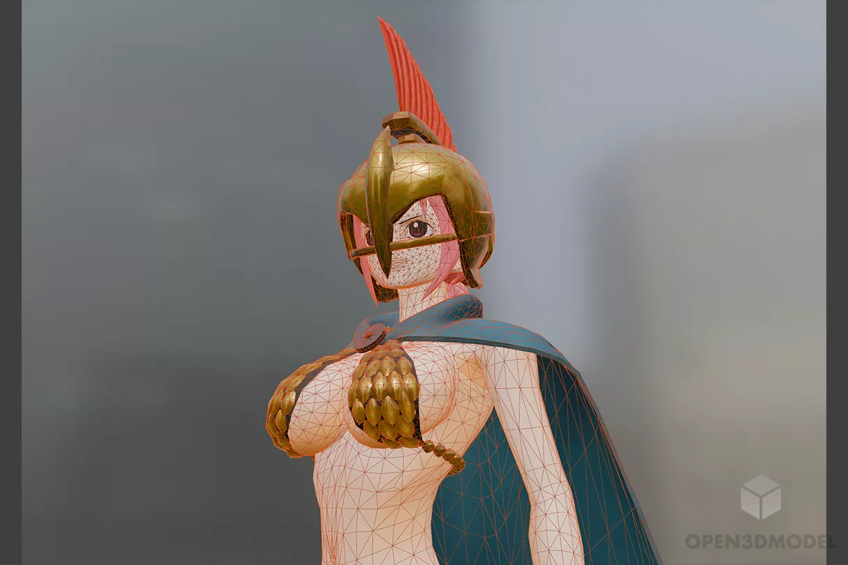 One Piece Girl Rebecca Character 3d model 2