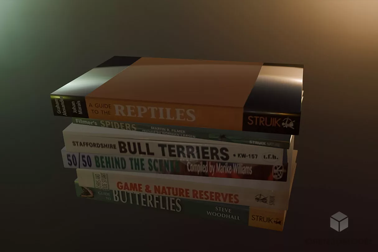 Books Stack, Art Labels 3d model