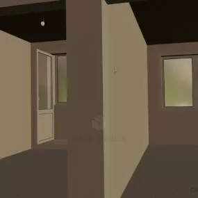 Flat Room Interior Concept 3d model