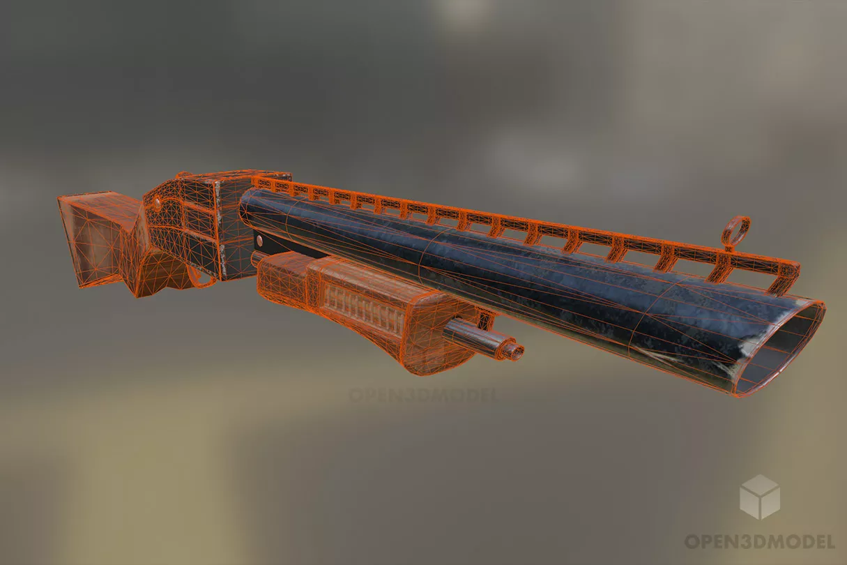 Fortnite Shotgun, Gaming Assets 3d model 2