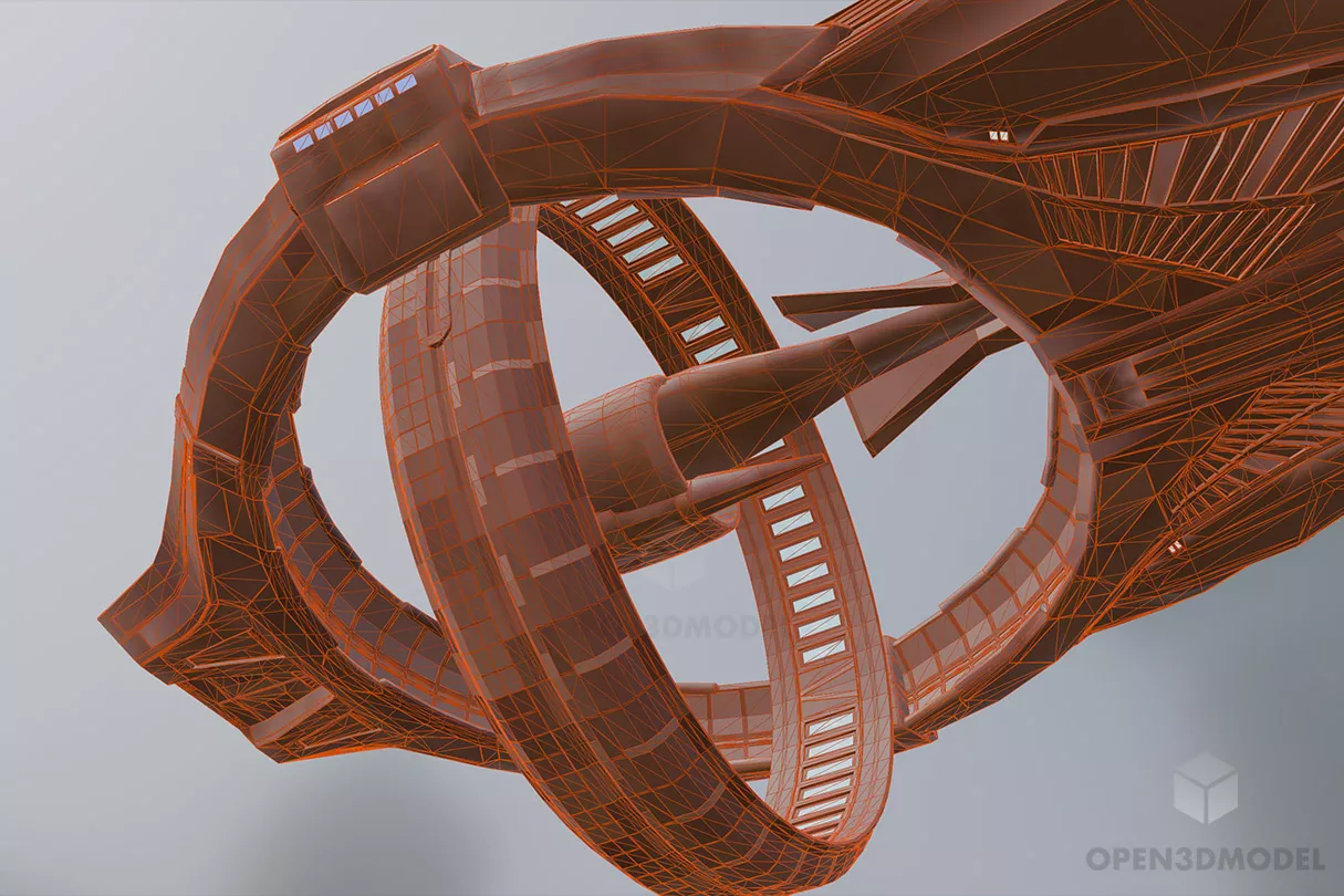 Spaceship Of Vulcan 3d model 2