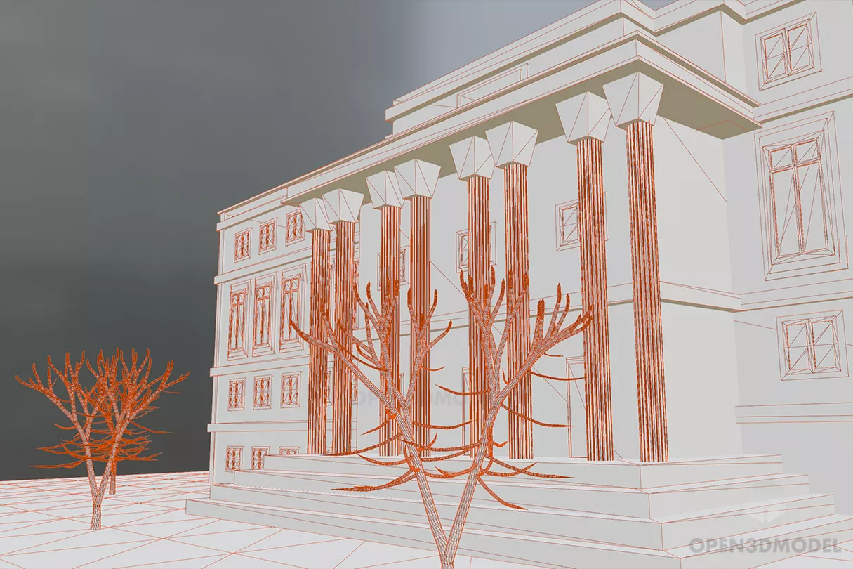 De Papel Headquarter Building 3d model 2