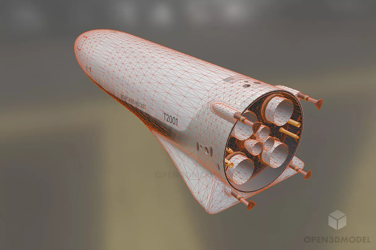 Spacex Rocket In Space Free 3d Model - .Blend, .C4d, .Dae, .Fbx, .Max ...