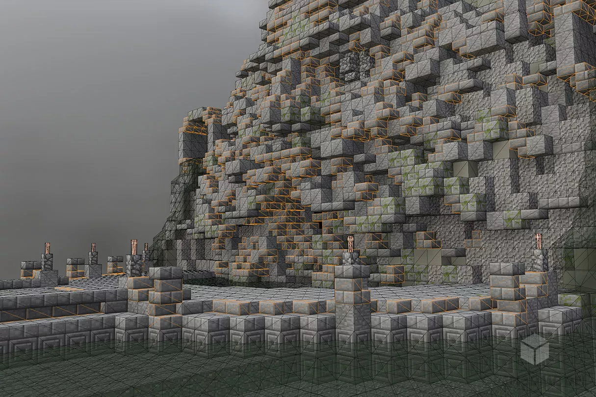 Minecraft Rock Game Assets 3d model 2