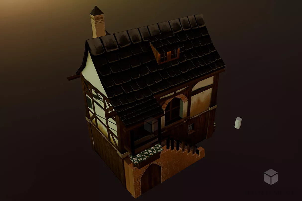 Vintage European House Free 3d Model - .Blend, .C4d, .Dae, .Fbx, .Max ...