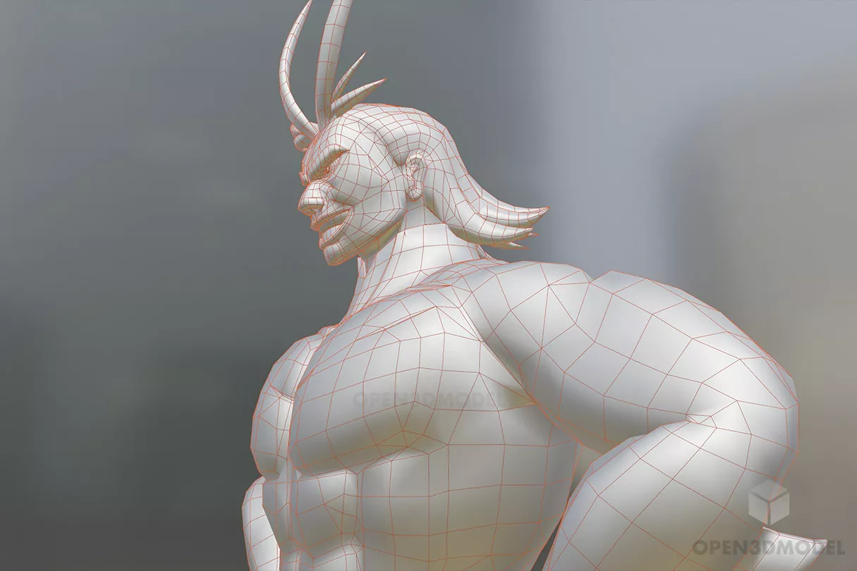 Hero Man Muscle Body 3d model 2
