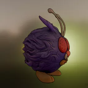 Venonat Cartoon Pokemon Character 3d model