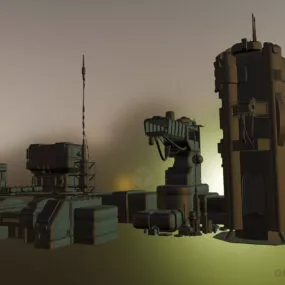 Scifi Headquarter, Space Station 3d model