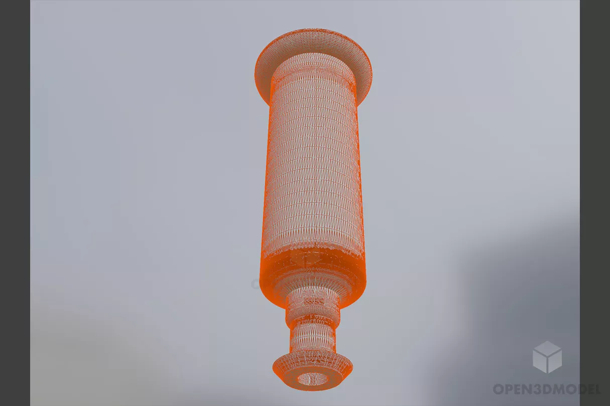 Syringe Extruder, Hospital Accessories 3d model 2