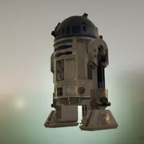 Futuristic Robot Cylinder Shape 3d model
