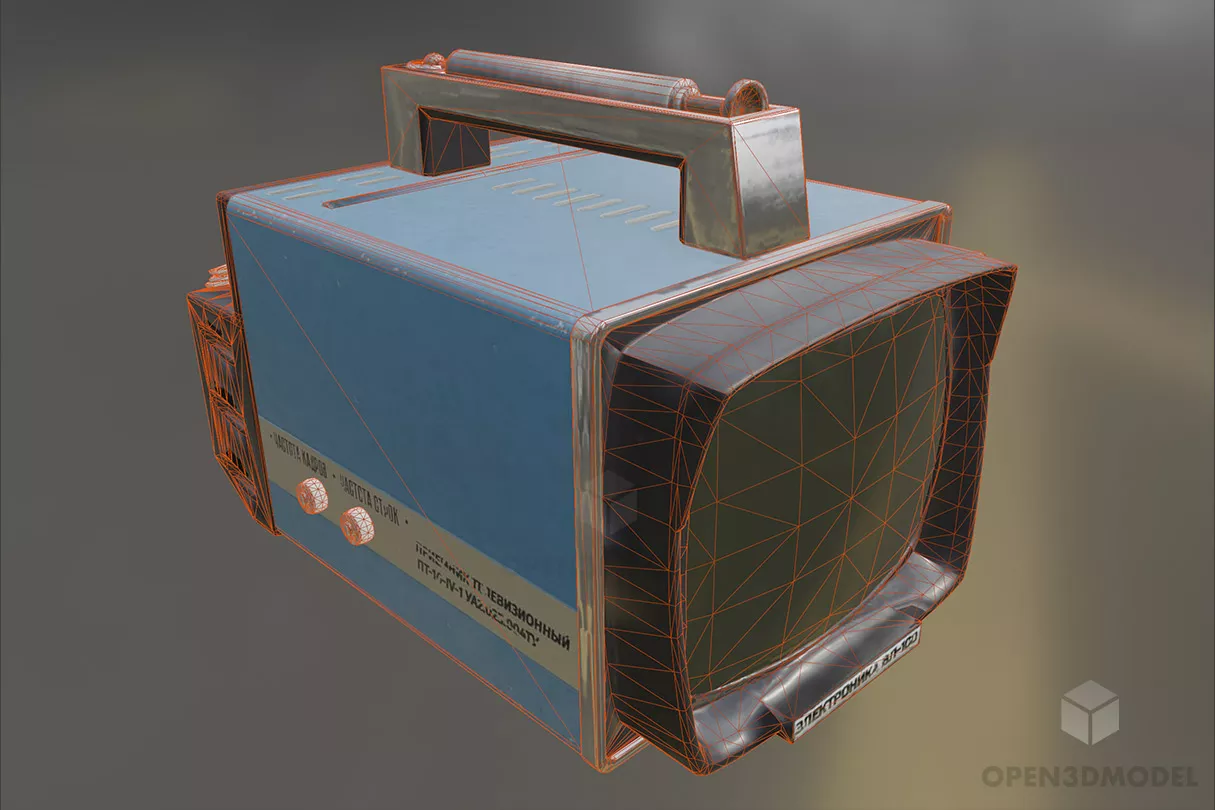 Soviet Television 3d model 2