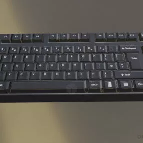 Black Pc Keyboard 3d model