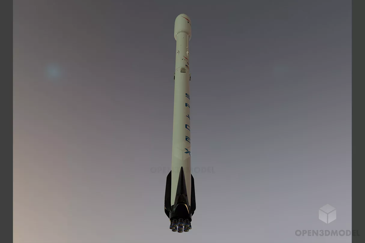 Spacex Falcon Rocket Free 3d Model - .C4d, .Dae, .Fbx, .Max, .Obj ...