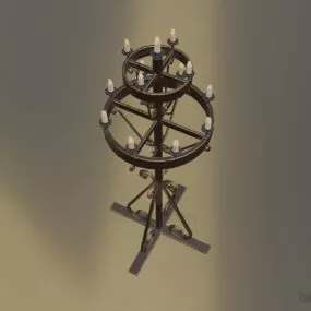 Medieval Lighting Candelabra 3d model