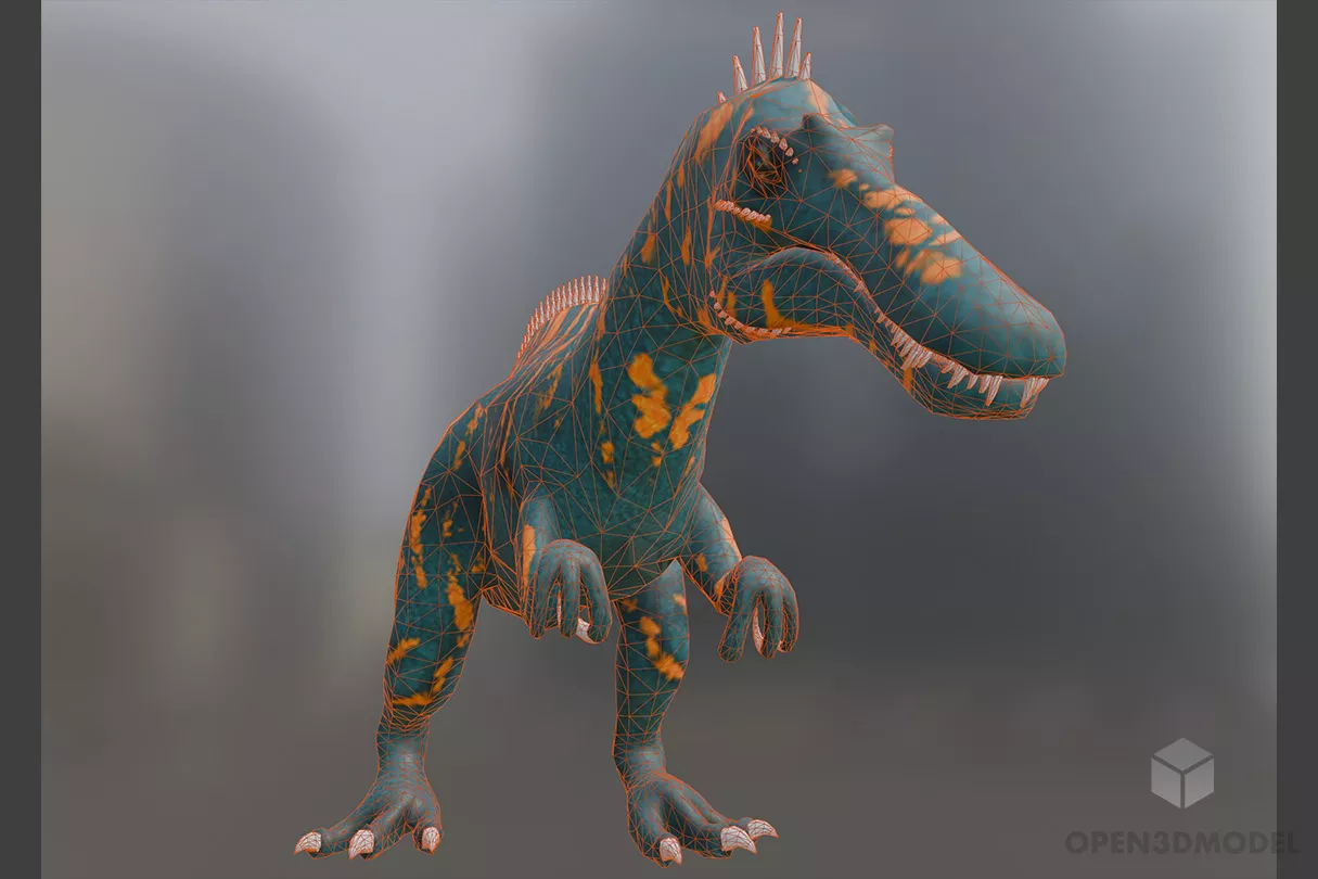 Suchominus Dinosaur 3d model 2