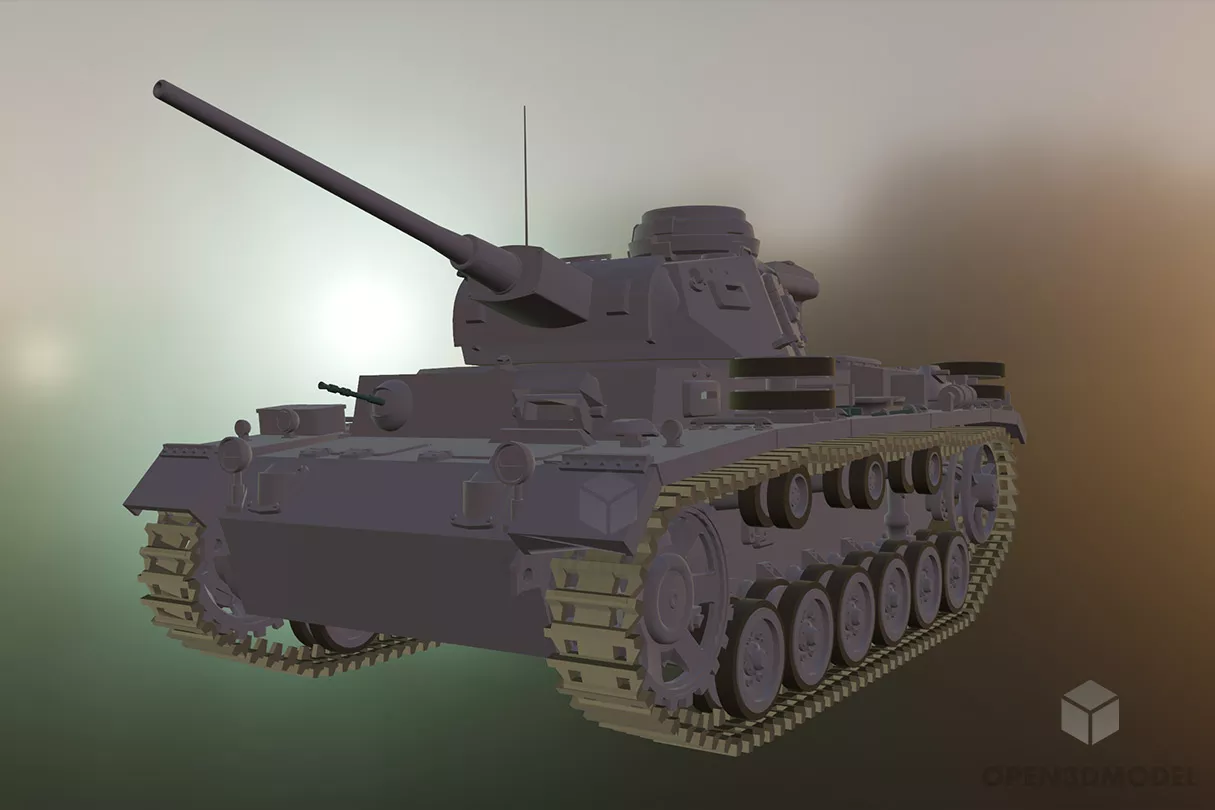 Panzer Iii Military Tank Free 3d Model - .C4d, .Dae, .Fbx, .Obj, .Skp ...