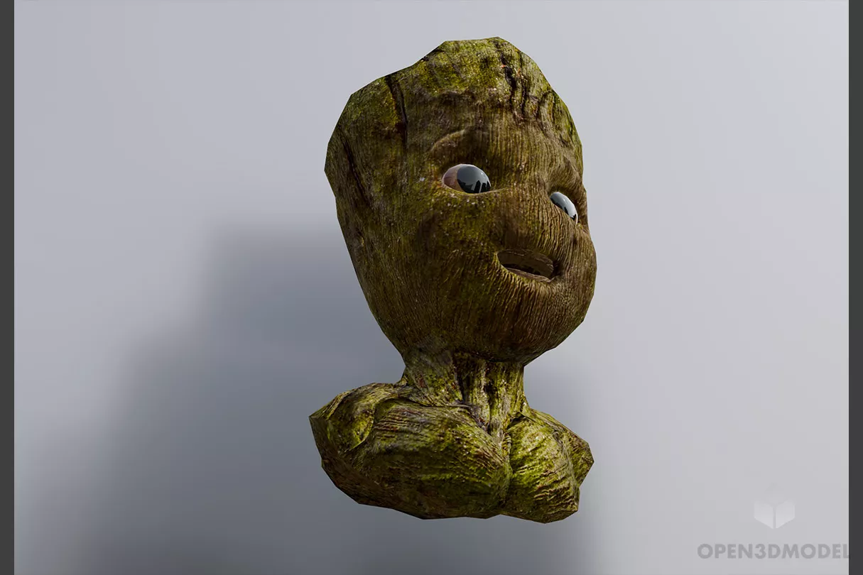 Baby Groot Character Free 3d Model - .Blend, .C4d, .Dae, .Fbx, .Max ...