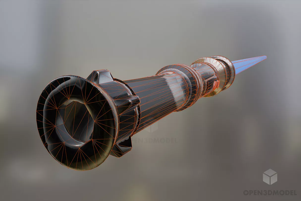Lightsaber Lowpoly 3d model 2